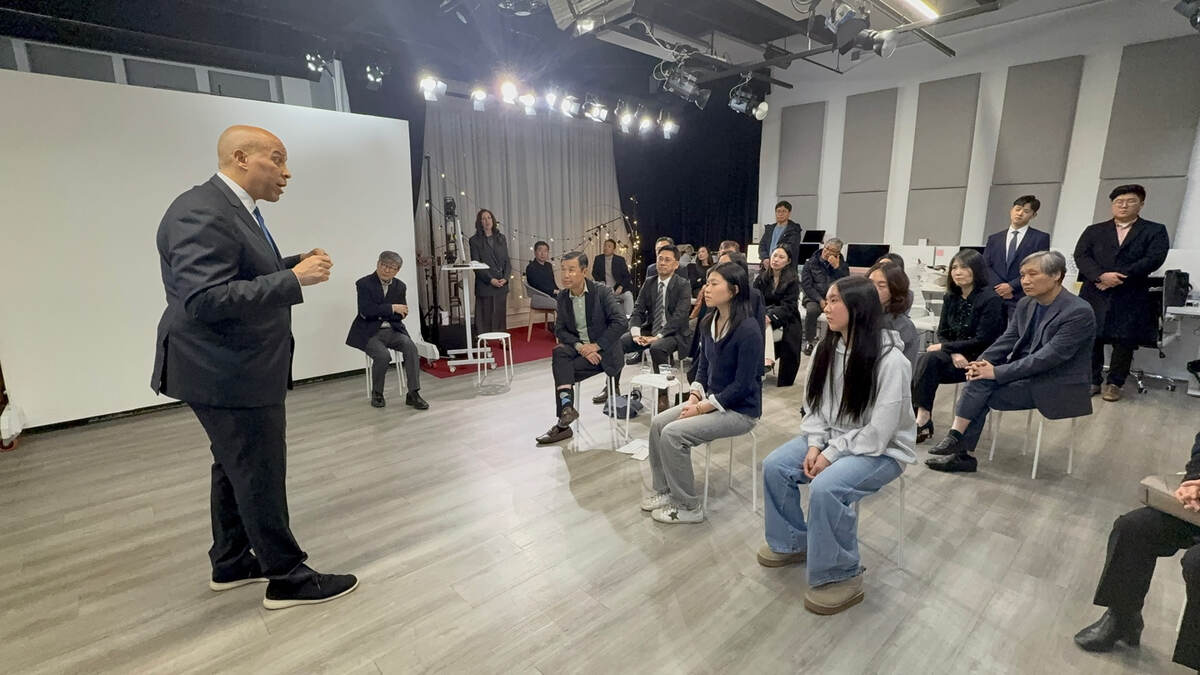 A talk before a live studio audience