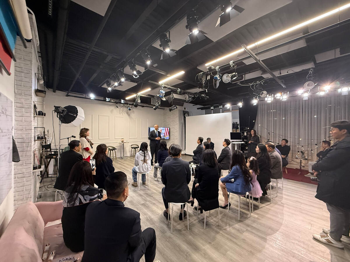 A community gathering in the studio