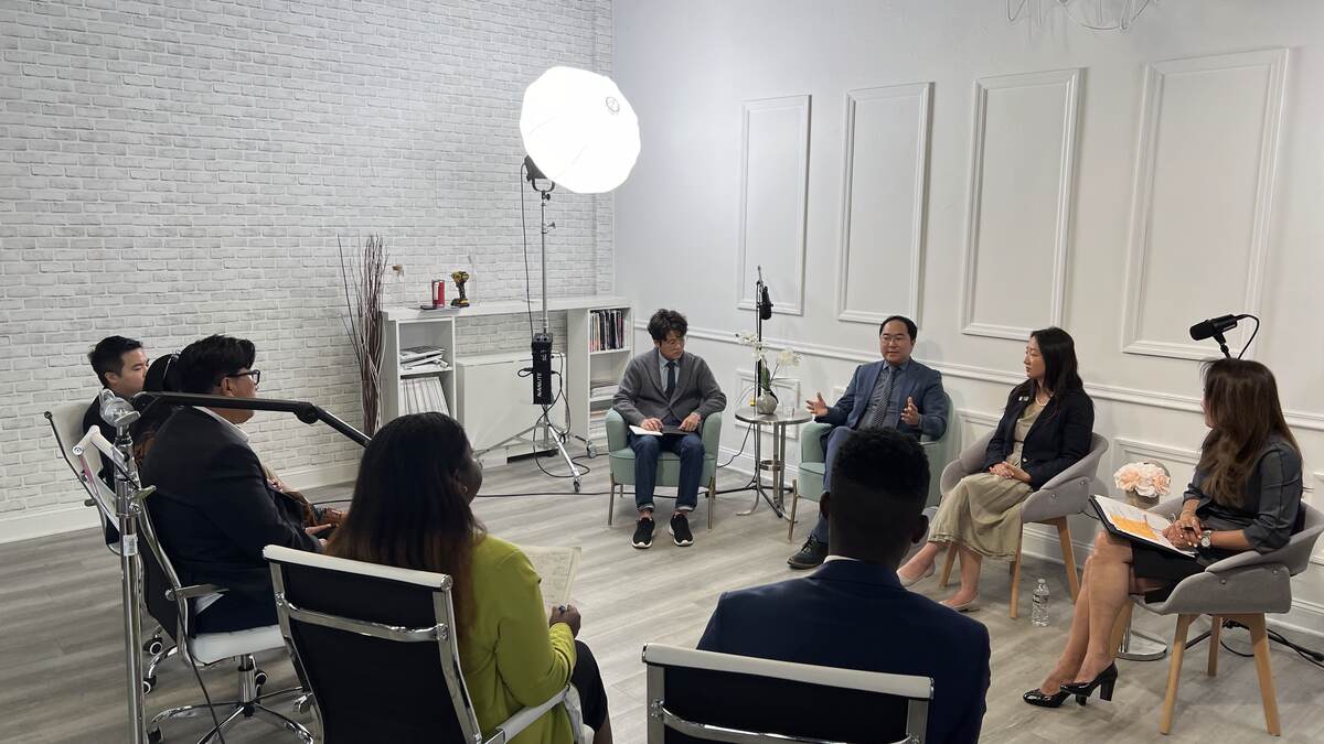 A panel talk recorded in the studio